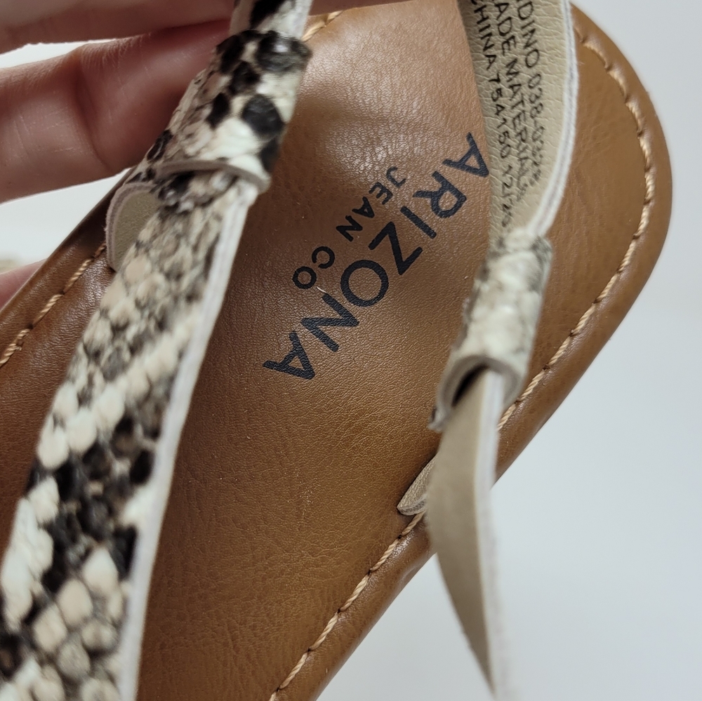 Arizona Jean Co NEW Faux Snakeskin Bohemian Strappy Sandal Shoes Size 9.5 - Picture 6 of 9